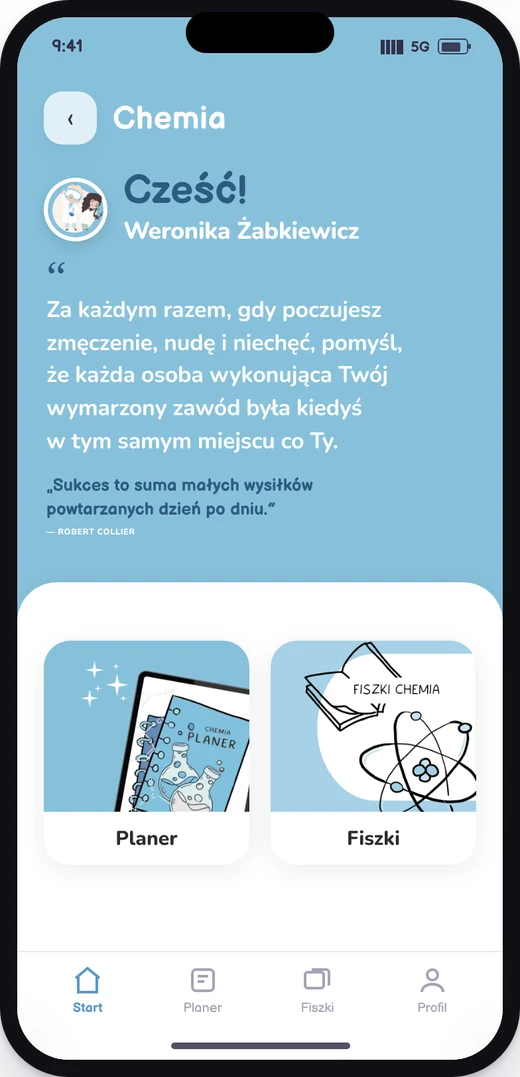 Ekran startowy — Chemia