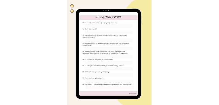 Pytania powtórkowe + odpowiedzi z chemii cz.III