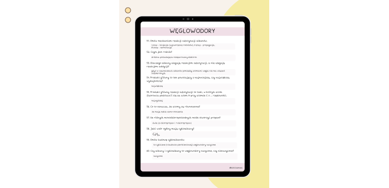 Pytania powtórkowe + odpowiedzi z chemii cz.III