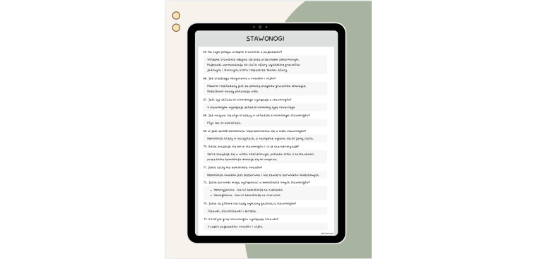 Pytania powtórkowe + odpowiedzi z biologii cz.II